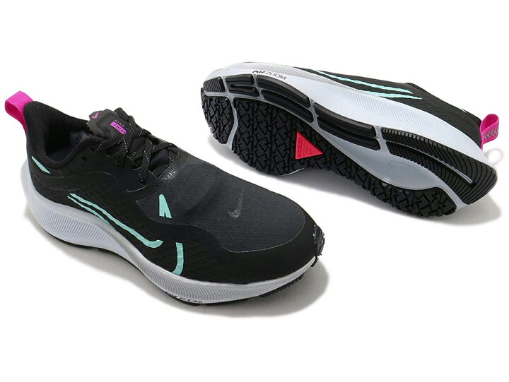 楽天市場 Nike Wmns Air Zoom Pegasus 37 Shieldナイキ エア ズーム ペガサス 37 シールド レディース ランニングシューズblack Aurora Green 12 02 70 ｅｓｔ Premium