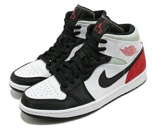 NIKE AIR JORDAN 1 MID SEiCL GA W[_ 1 ~bh SE RED BLACK 24-01-S#100