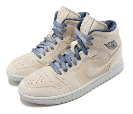 NIKE WMNS AIR JORDAN 1 MID SEナイキ レディースカジュアルシューズIVORY 22-08-S#100