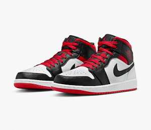NIKE AIR JORDAN 1 MIDiCL GA W[_ 1 ~bh IRED BLACK 23-10-S#100