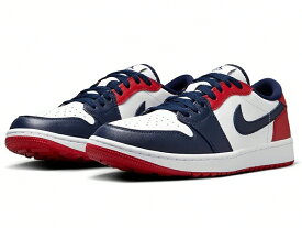 ナイキ NIKE AIR JORDAN 1 LOW GOLFエア ジョーダン 1 ロー ゴルフ 白紺赤 WHITE/OBSIDIAN-VARSITY RED