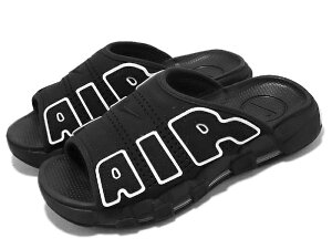 NIKE WMNS AIR MORE UPTEMPO SLIDEiCL EBY GA A Abve| XCh BLACK/WHITE