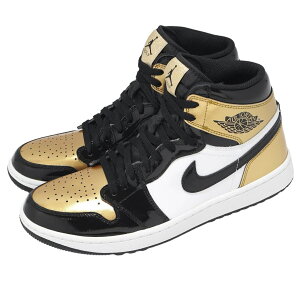 �i�C�L NIKE AIR JORDAN 1 HIGH GOLF�yGold Toe�z�G�A �W���[�_�� 1 �n�C �S���t �y�S�[���h�g�D�z���� Black/White-Metallic Gold