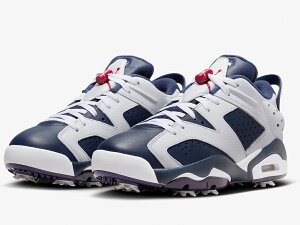 NIKE JORDAN 6 LOW GOLFiCL W[_ 6 [ St ԁ@White/Navy/Red