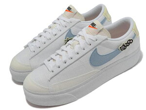 NIKE WMNS BLAZER LOW PLATFORMiCL EBY uU[ [ vbgtH[WHITE BLUE22-01-T#70