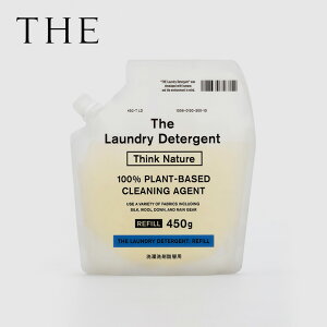 THE 洗濯洗剤 Think Nature 詰め替え用 450ml (赤ちゃん ベビー 新生児 洗濯洗剤 衣類用洗剤 肌に優しい 敏感肌 肌着 ウール シルク 絹 麻 リネン ダウン おしゃれ着 エコ洗剤 部屋干し 節水 時短