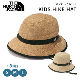 【正規品】ザ・ノース・フェイス THE NORTH FACE キッズ ハイクハット（ キッズ 男の子 女の子 帽子 麦わら帽子 ストローハット ポリエステル アウトドア キャンプ おでかけ おしゃれ 入園準備 遠足 通園 あご紐付き ウォッシャブル ギフト プレゼント ）【即納】