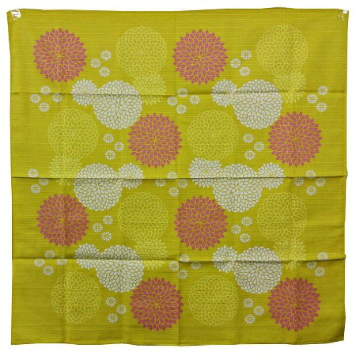 楽天市場 大風呂敷 菊尽し 宮本 おかみさんの大風呂敷７０センチ ７０センチ 菊柄 黄色 えすみshop