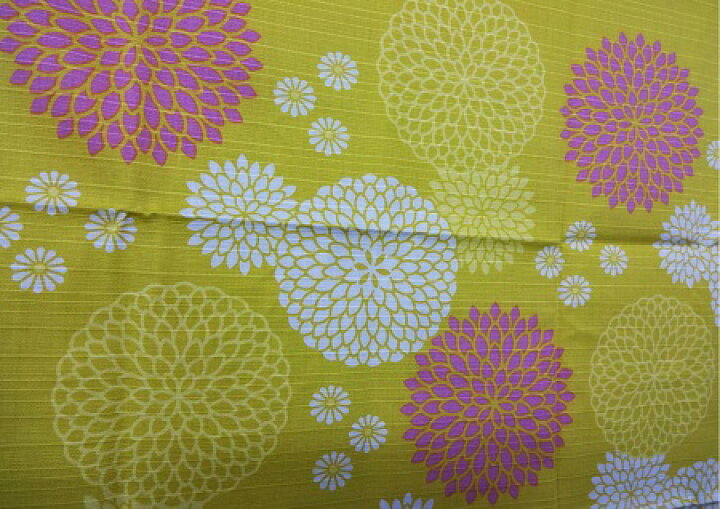 楽天市場 大風呂敷 菊尽し 宮本 おかみさんの大風呂敷７０センチ ７０センチ 菊柄 黄色 えすみshop