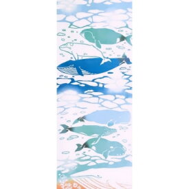 【絵手ぬぐい クジラ】【注染】【気音間-kenema-】夏柄てぬぐい 鯨 海 ケネマ