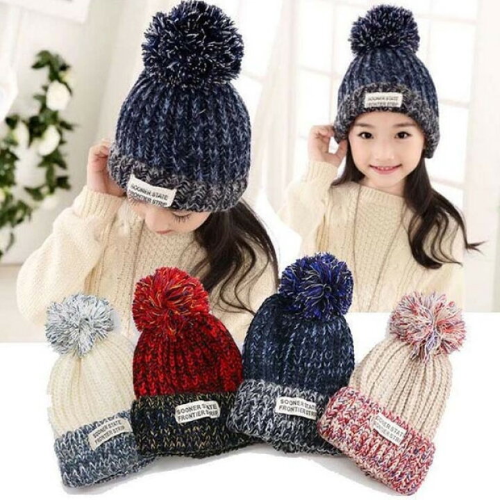 楽天市場 4色選べる ニット帽 キッズ 子供帽子 冬用帽子 キッズ ニット帽 暖かい 帽子 キャップ スキー スノボ 防寒 女の子 男の子 韓国子供服 送料無料 Esuonangel