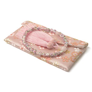 数珠 女性用 選べる 薔薇 蜻蛉玉 8mm 高級 数珠入れ 付 トンボ玉 瑠璃 本水晶 紅水晶 オニキス ベネチアングラス 念珠 天然石 送料無料 juzu01