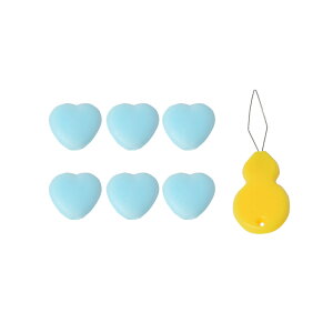 マスク ゴム 紐 調整 ストッパー 6個 個人用 少数 紐通し付き 多色選 アジャスター シリコン 丸型 ハート型