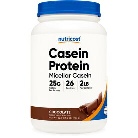 【Nutricost公式】カゼインプロテイン チョコレート味 907g (2LB) - ニュートリコスト Casein Protein Powder Vanilla ミセラカゼイン プロテイン 1kg 運動サポート