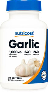 yNutricostzɂɂTv 1000mg 240 - JvZ j[gRXg Tv Oet[ `qg݊ garlic softgels supplement