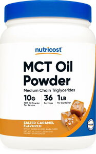 �yNutricost�����z MCT�I�C�� �p�E�_�[ ���L���������� 454g (MCT�I�C��10g����36����) - �j���[�g���R�X�g �P�g �_�C�G�b�g �T�v���@�P�g�W�F�j�b�N ���N�T�|�[�g MCT Oil Powder Salted caramel flavored 1LB