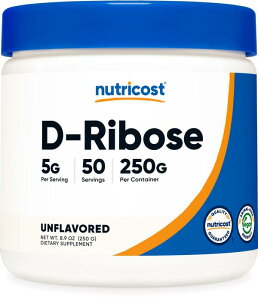�yNutricost�����zD���{�[�X 250g (5000mg����50����) - �T�v�� ���`�q�g�݊��� �O���e���t���[ �j���[�g���R�X�g D-Ribose 250g