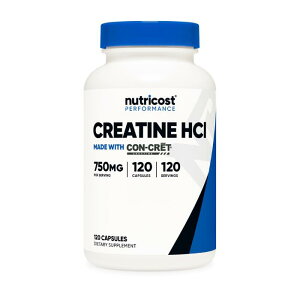 �yNutricost�����z�N���A�`��HCl 120�J�v�Z�� ? CON-CRET �N���A�`���g�p�A1�J�v�Z��������750mg