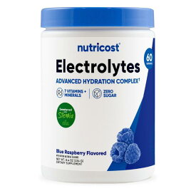 【Nutricost公式】電解質コンプレックスパウダー 約60杯分 ブルーラズベリー味 7種のビタミンC+ミネラル - ニュートリコスト ビタミン・ミネラル配合のスポーツドリンクミックス