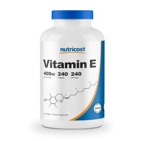 【Nutricost】 ビタミンE 400 IU 240ソフトカプセル 非GMO グルテンフリー Vitamin E