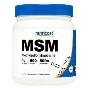 �yNutricost�����z MSM �p�E�_�[ �T�v�������g 500g - �j���[�g���R�X�g ���`���X���t�H�j�����^�� ���`�q�g�݊��� �O���e���t���[ �A�����J�� �T�v�������g Pure MSM Powder Methylsulfonylmethane