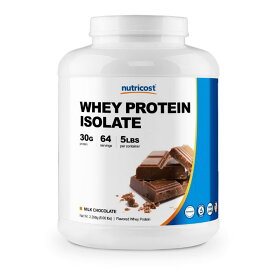 【Nutricost公式】 ホエイプロテイン アイソレート ミルクチョコレート味 5LB - 2.27kg WPI Whey Protein Isolate Chocolate ホエイプロテイン プロテインパウダー プロテイン ニュートリコスト
