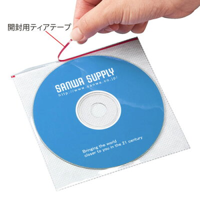 楽天市場 雑誌等にピタッと貼れる裏面シール加工を施したdvd Cd用スリーブケース ティアテープ付き 50枚入り Fcd Ft50w サンワサプライ イーサプライ 楽天市場店