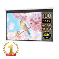 【期間限定セール4/10まで】【楽天1位受賞】プロジェクタースクリーン 100インチ 16：9 吊り下げ 天井 壁…