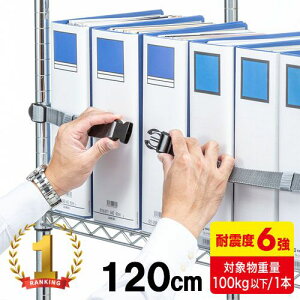 転倒防止ベルト 落下防止 棚 本棚 家具 オープン棚 120cm 地震対策 耐震 滑り止め加工つき QL-E96-120 サンワサプライ