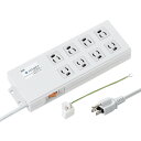 【最大3000円OFFクーポン配布中】【訳あり 新品】3P 8個口 3Pコードプラグ2mコード 抜け止め 一括集中スイッチ マグネット ノイズフィルタ付き電源タップ TAP-3803NFN サンワサプライ ※箱にキズ、汚れあり
