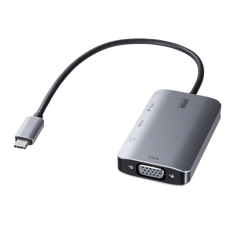ポイント20倍】サンワサプライ USB Type C-HDMI/VGA変換アダプタ(4K