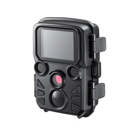 【訳あり 新品】セキュリティカメラ 小型タイプ トレイルカメラ 赤外線センサー内蔵 800万画素 IP66防水防塵 タイムラプス撮影 CMS-SC06BK サンワサプライ ※箱にキズ、汚れあり