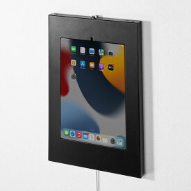 iPad用スチール製ケース VESA75×75mm対応 ブラック CR-LAIPAD16BK サンワサプライ