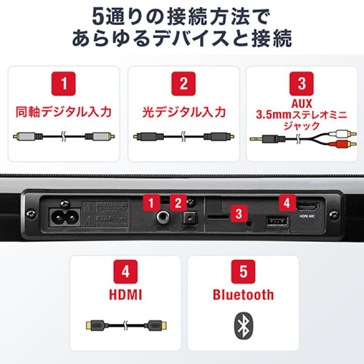 楽天市場】テレビスピーカー Bluetooth対応 サウンドバースピーカー 