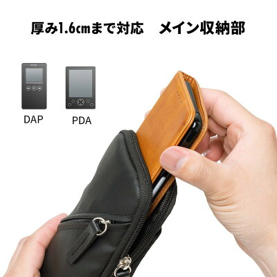 楽天市場 スマホポーチ リュックベルト用 ショルダーベルト取付 6 5インチ対応 スマホケース シングル ブラック 0 Bagop2bk イーサプライ 楽天市場店