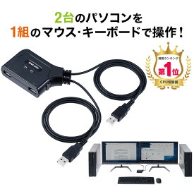 【楽天1位受賞】パソコン切替器 2台 USB接続 Windows/Mac USBキーボード USBマウス ホットキー切替 キーボードエミュレーション機能 テレワーク EZ4-SW032