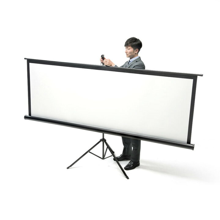 楽天市場】プロジェクタースクリーン 三脚 100インチ ワイド 16：9 HD 
