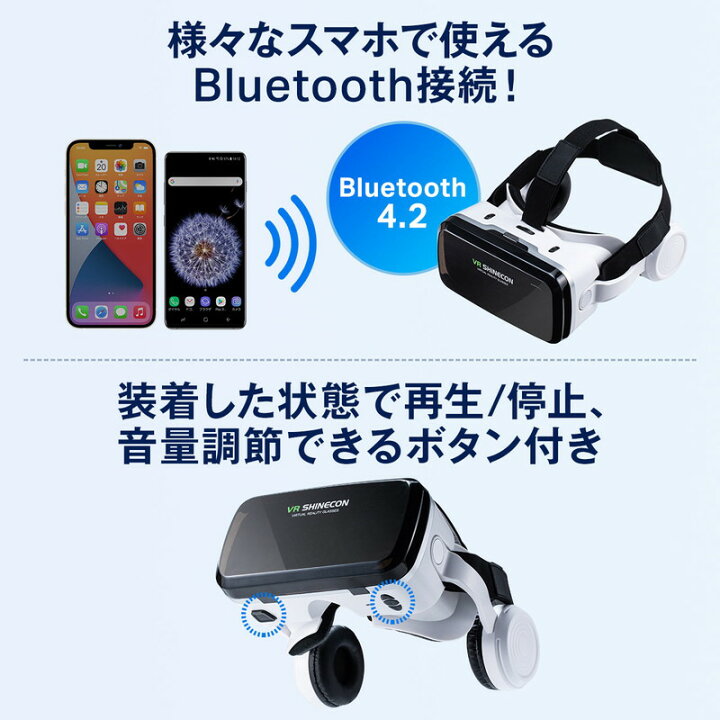 楽天市場】【割引クーポン配布中 10/28まで】VRゴーグル VRヘッドセット コントローラー一体型 Bluetoothコントローラー スマートフォン  iPhone 動画視聴 ヘッドマウント EZ4-MEDIVR8 : イーサプライ 楽天市場店