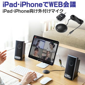 【最大2000円OFFクーポン配布中】iPhone iPad向けWEB会議用マイクアダプタ 音声分配 Skype FaceTime対応 EZ4-MC008