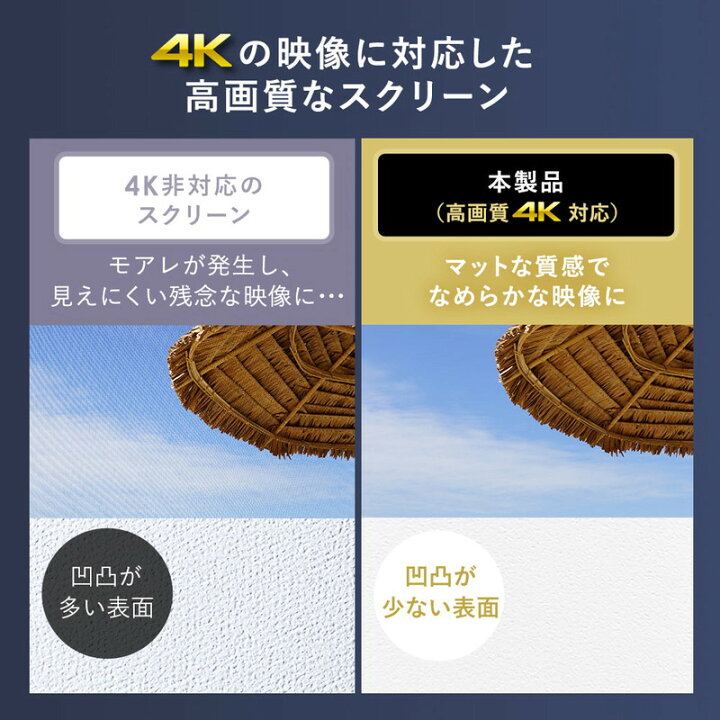 楽天市場 プロジェクタースクリーン 短焦点 超短焦点 対応 100インチ ワイド 壁設置 壁掛け 4k ホームシアター 16 9 フラット 歪みなし Eex Psg1 100hdt イーサプライ 楽天市場店