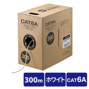 CAT6A pLANP[u 300m P[û `x10Gbps `ш500MHz OX}[N zCg EZ5-LAN6A-CB300W