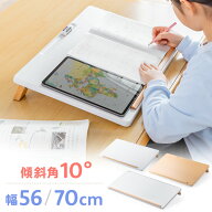傾斜台 幅56/70cm ライティングボード 学習台 勉強 タブレットスタンド ノート 横並び 絵描き 斜め 机 リ…