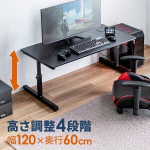 【最大2000円OFFクーポン配布中】ローデスク パソコンデスク ロータイプ ゲーミング 高さ調整 4段階 38〜58cm  幅120cm 奥行60cm 昇降式 高座椅子 勉強 テーブル 木製 シンプル テレワーク 在宅 お