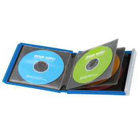 ディスクケース メディア DVD CD ブルーレイ対応 8枚まで収納 ポータブル 保管 保護 ブルー ハードタイプ FCD-JKBD8BL サンワサプライ【ネコポス対応】