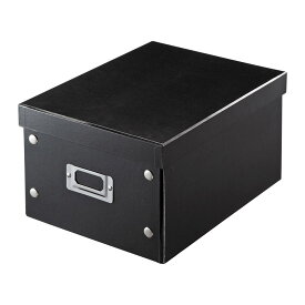 【訳あり 新品】DVD BOX 組み立て式 簡単 スナップボタン留め ブラック W210mm FCD-MT4BKN サンワサプライ ※箱にキズ、汚れあり