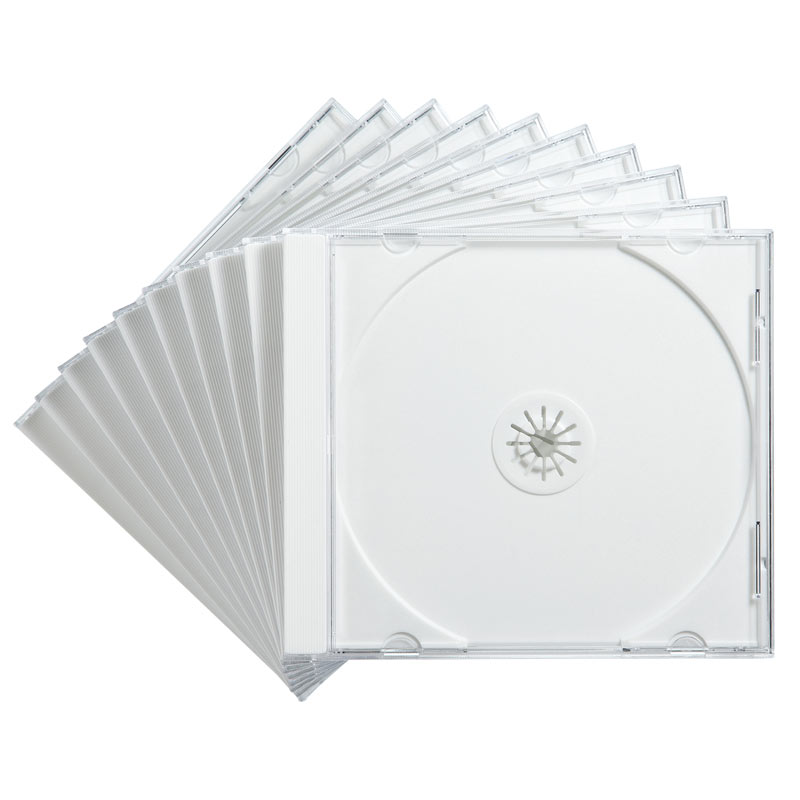 Blu-ray DVD CDケース 10枚セット ホワイト FCD-PN10WN サンワサプライ ※箱にキズ、汚れあり