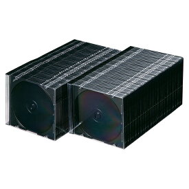 【最大2000円OFFクーポン配布中】【訳あり 新品】Blu-ray DVD CDケース スリムタイプ 100枚セット ブラック FCD-PU100MBKN サンワサプライ ※箱にキズ、汚れあり