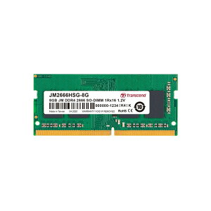 yő2000~OFFN[|zzzm[gPCp 8GB Transcend DDR4-2666 PC4-21300 SO-DIMM JM2666HSG-8G gZhylR|XΉz