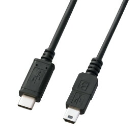【最大2000円OFFクーポン配布中】【訳あり 新品】USB2.0 Type C-miniBケーブル ブラック 2m KU-CMB20 サンワサプライ ※箱にキズ、汚れあり