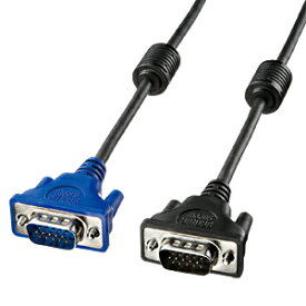 極細ケーブルとコンパクトコネクタのミニD-sub15pinのアナログRGB VGA ディスプレーケーブル5m KC-VMH5 サンワサプライ
